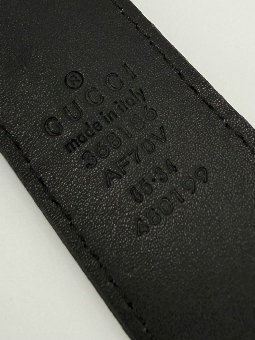 Gucci GG Marmont Wide Belt Black Leather Size 85/34 - Picture 3 of 13